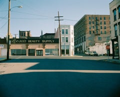 Deserted Streets with Shadows, 1989 - Color Print on Hahnemuhle Paper
