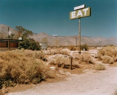 Retro Sign by Empty Footpath - Michael Ormerod, Travel, Documentary, America, USA