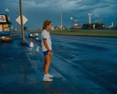 Retro Girl Blowing Bubble Gum, Wall, South Dakota - Michael Ormerod, Documentary