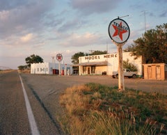 Vintage Gas Station with Road - Michael Ormerod, America, 20th Century, USA, Nostalgia