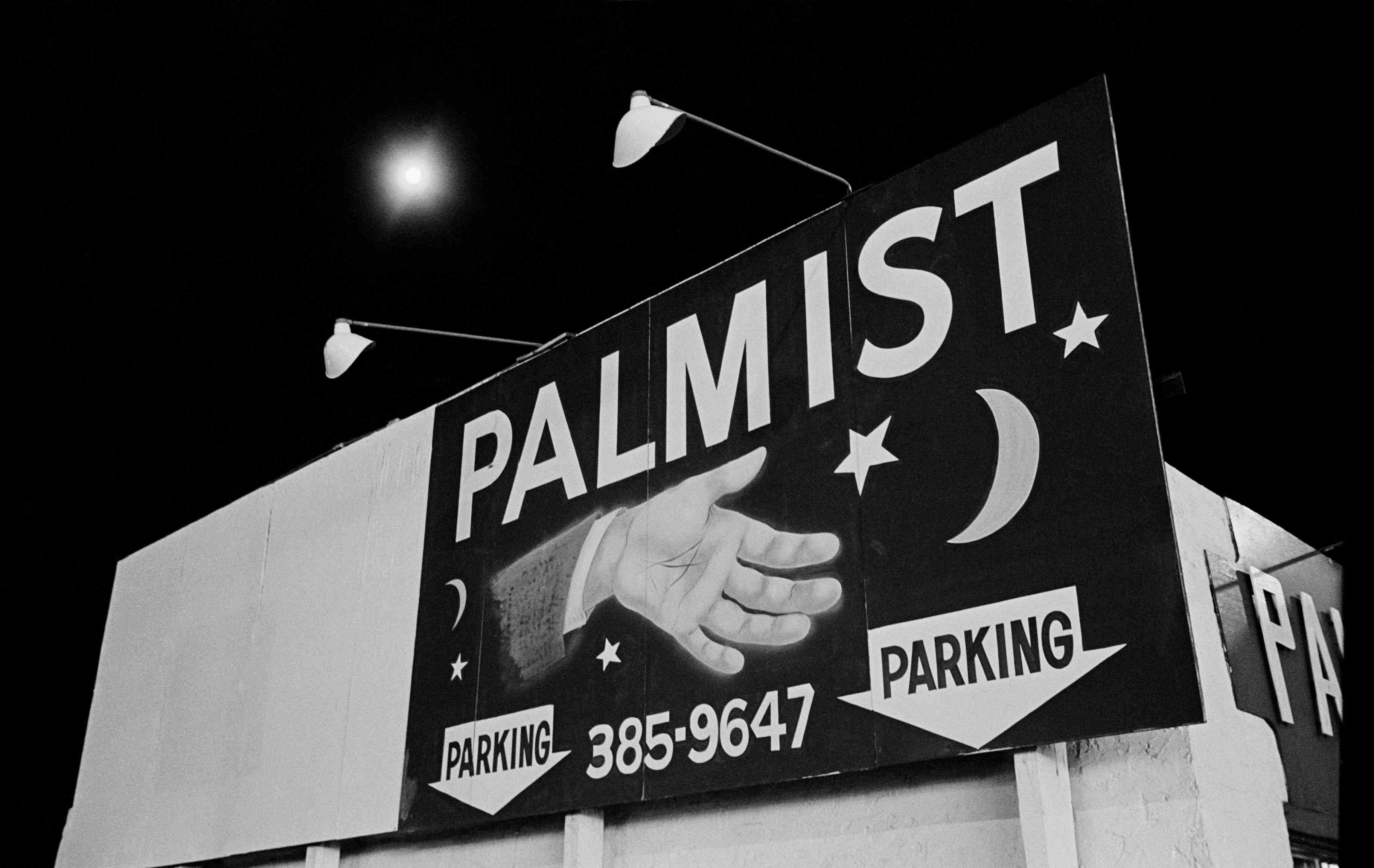 Michael Ormerod Black and White Photograph - The Palmist - Street photography, America, 20th Century, Robert Frank, Surreal