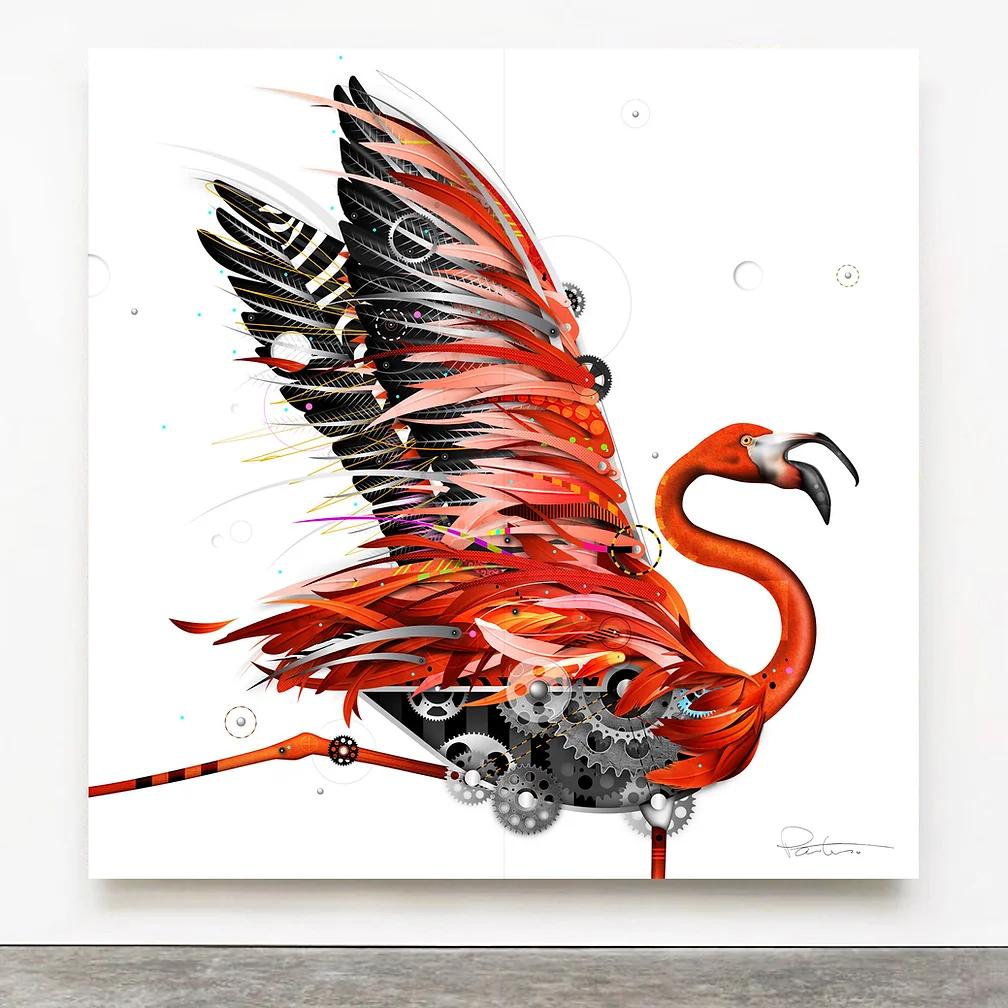 Michael Pantuso Animal Print - Flamingo
