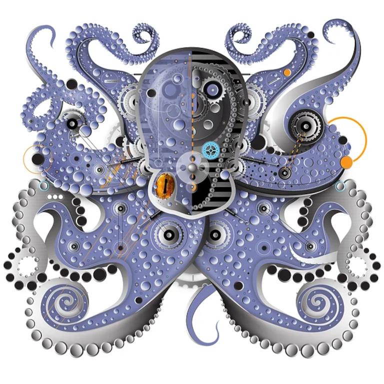Michael Pantuso Animal Print - Octopus Mechismo