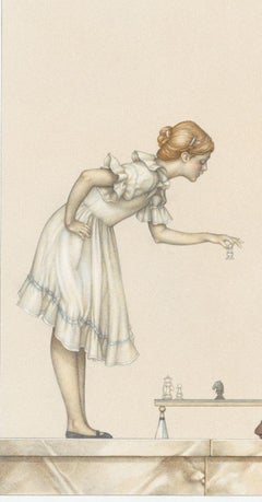 Chess Games Child Plays Lithograph Fantasy In Stock