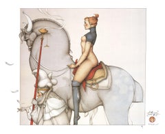 Jeanne d' Arc Litho Saint War Heroine Horse Nude Girl Woman In Stock