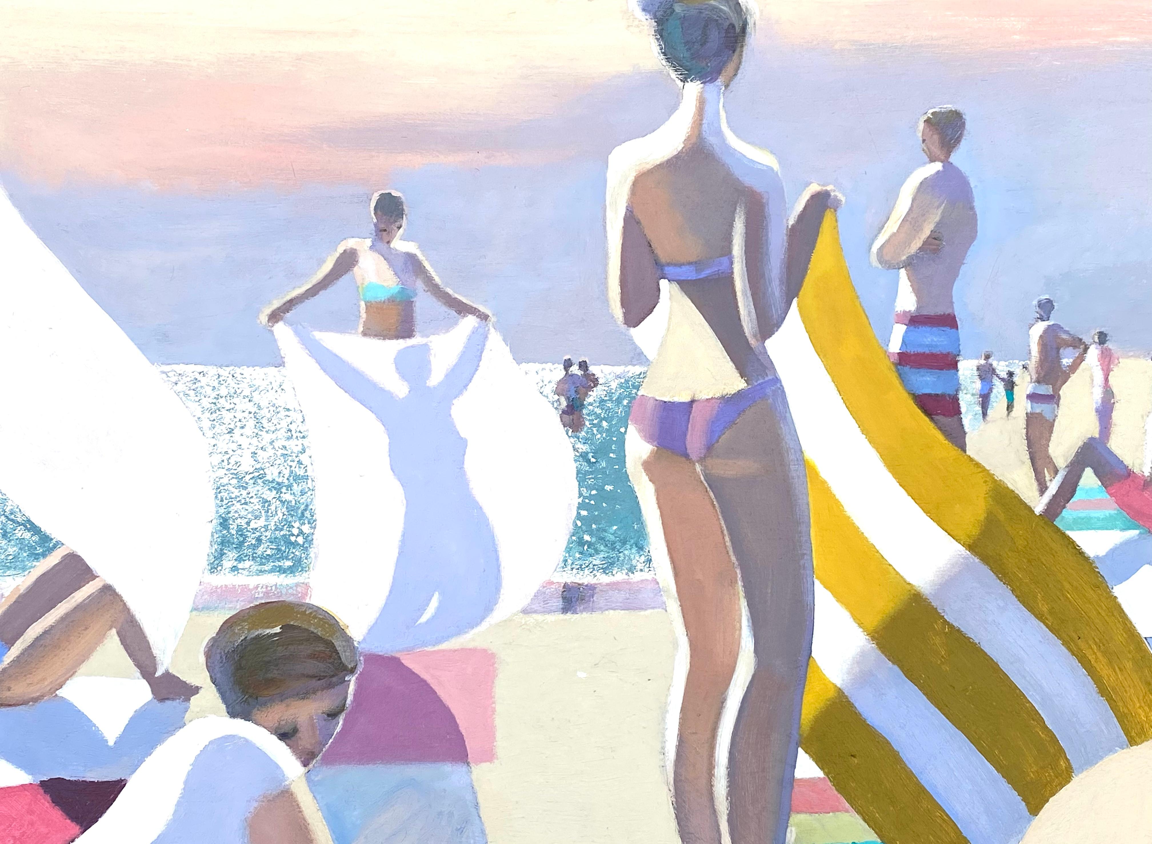 “Gold and White Towel” - Painting by Michael Patterson