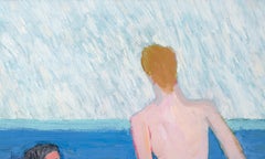 "Artist's Dream V" Nude Painting Nudes, Surreal Figurative with Self-Portrait