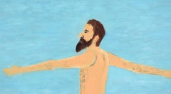 Artist's Dream VI - Frolicking on the Beach, Surreal Self-Portrait