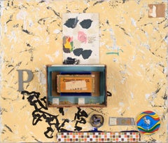 Assemblage with Cigar Box and the Letter P