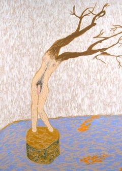 ""Au Debut dele Printemps"" - ""Early Spring"" Surrealer figurativer Baummann