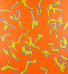 "Biomorph" Large Scale Orange Abstract