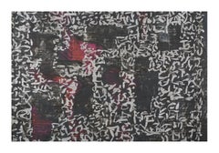 Calligraphy Web Abstract on Reclaimed Copper