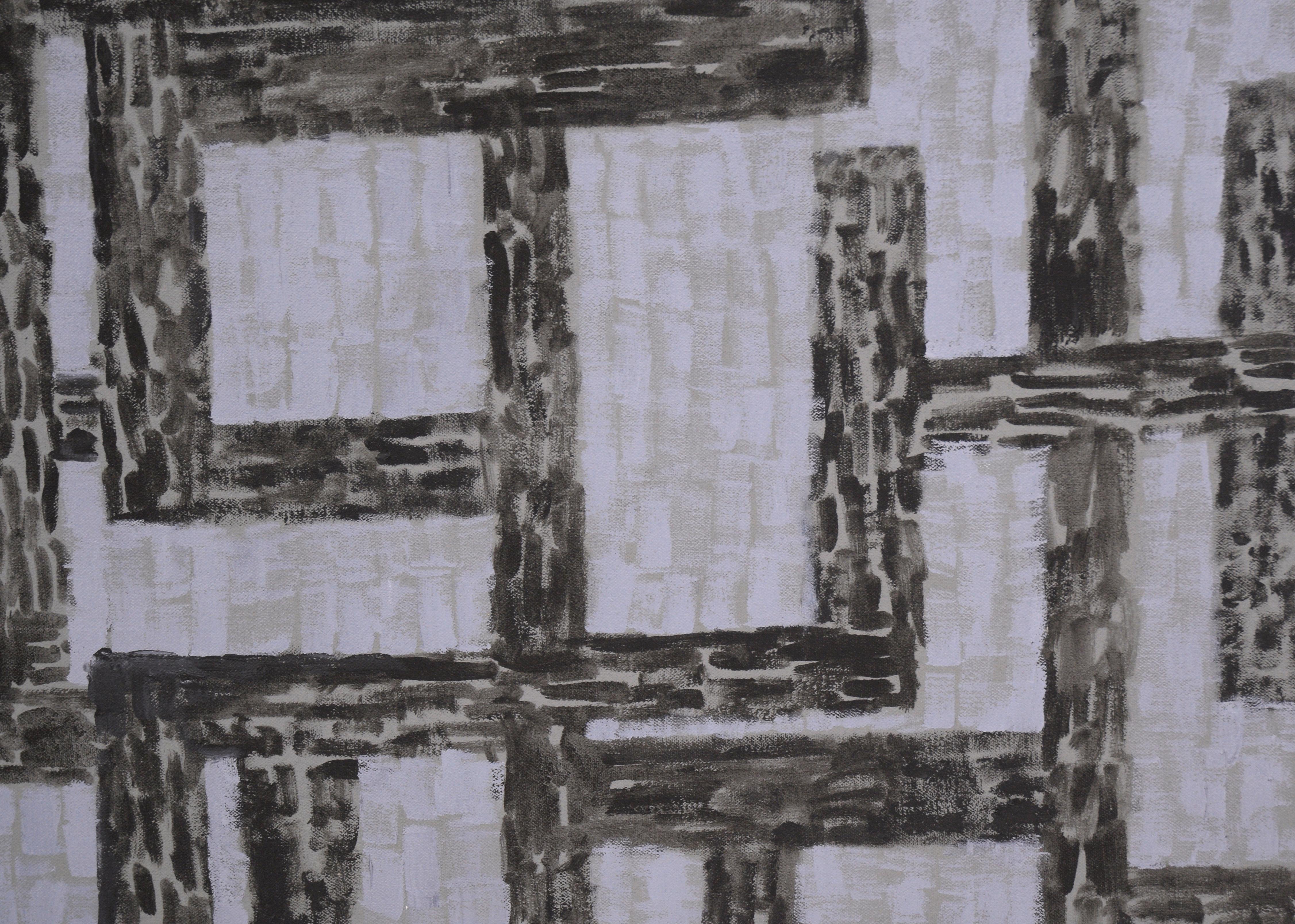 Curvas y ángulos - Gran escala Área de la Bahía - Expresionista abstracto en venta 2
