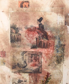 "Mischen Bin Wohl" - Chine Colle Monoprint with Collage