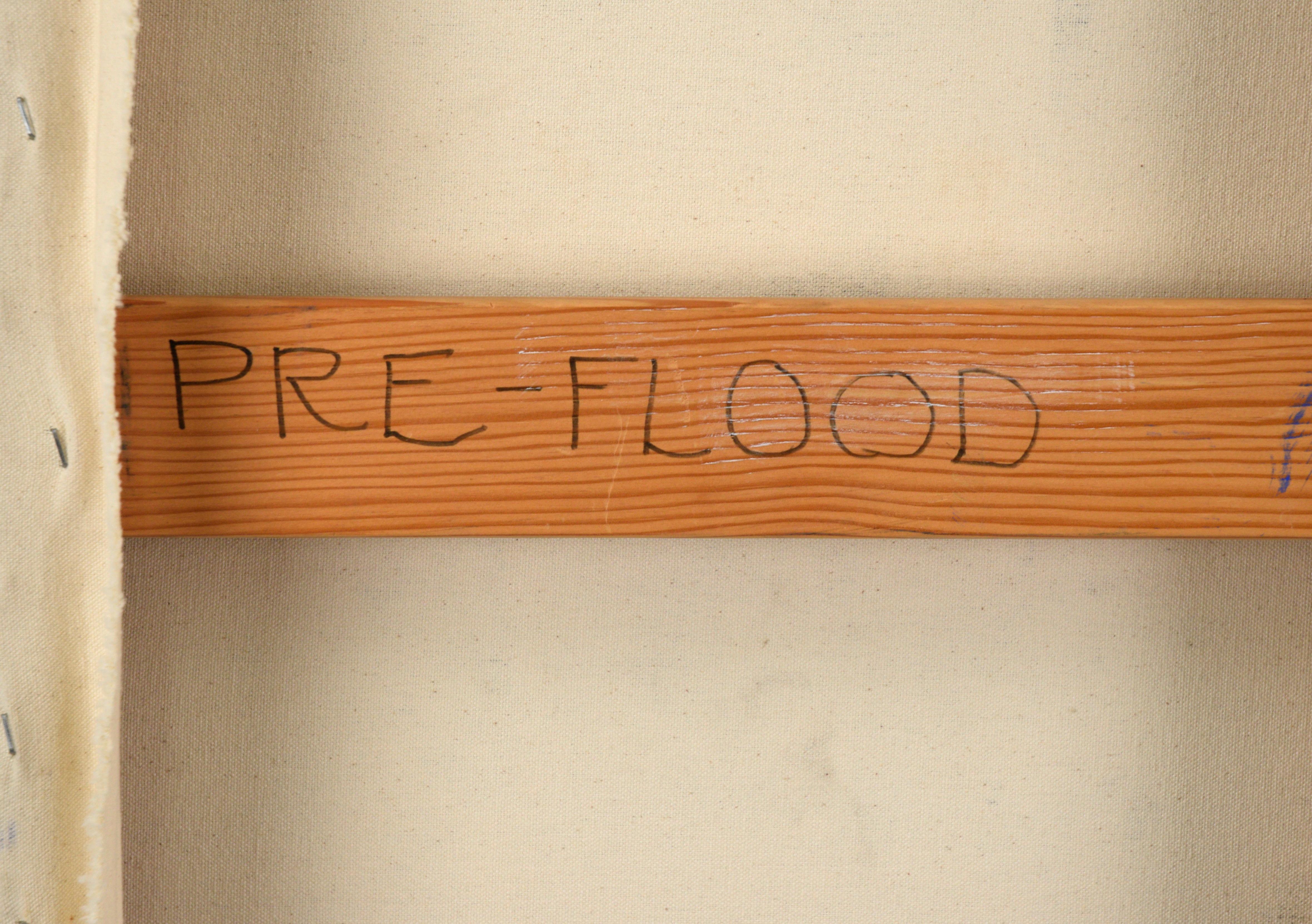 « Pre-Flood », abstrait contemporain à grande échelle en bleu en vente 8