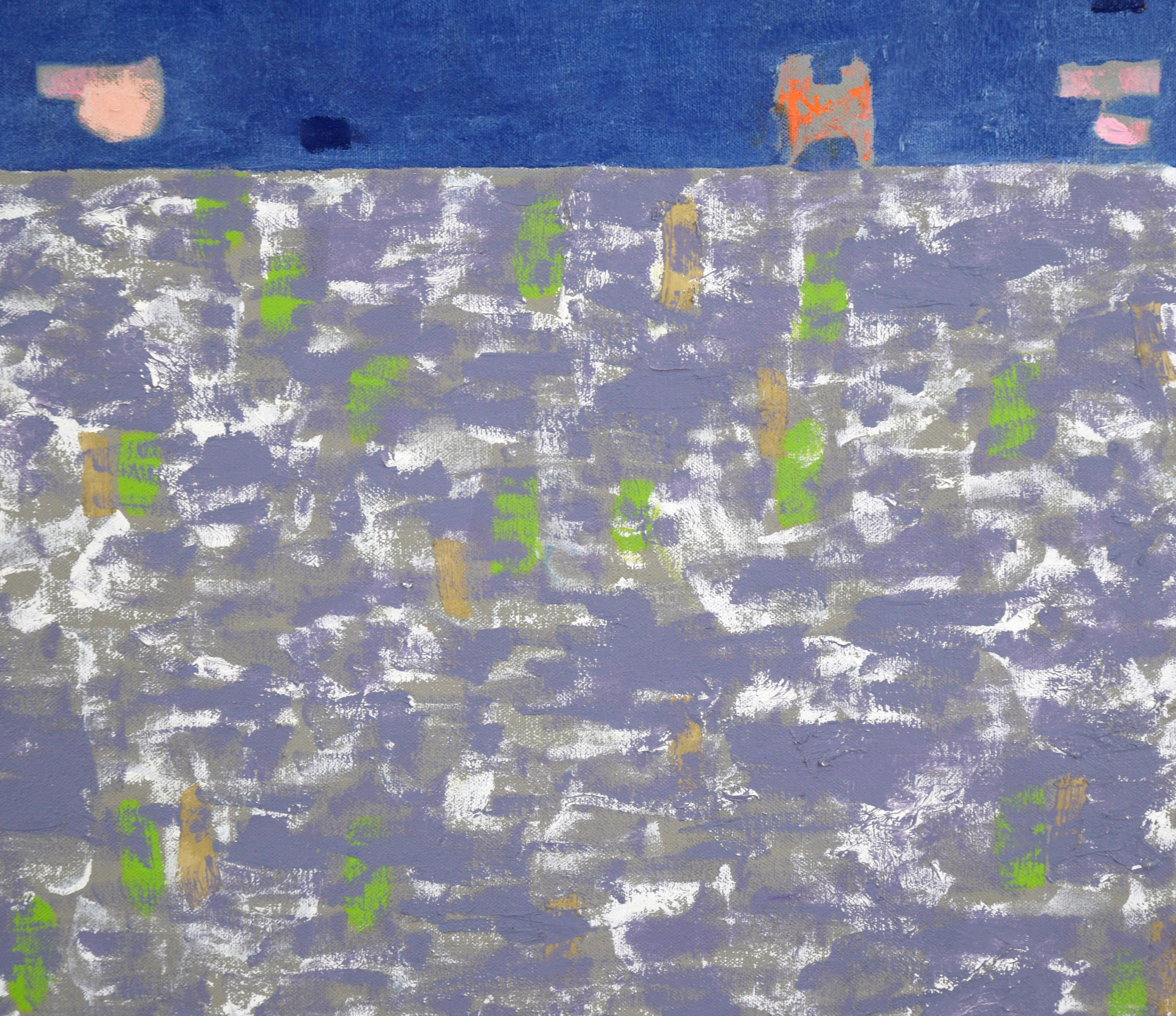 « Pre-Flood », abstrait contemporain à grande échelle en bleu en vente 4