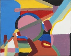 Small Abstracted Color Field Painting -- Matchsticks