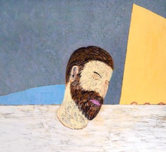 "Sui Generis Redux" Abstracto figurativo surrealista contemporáneo a gran escala con rostro