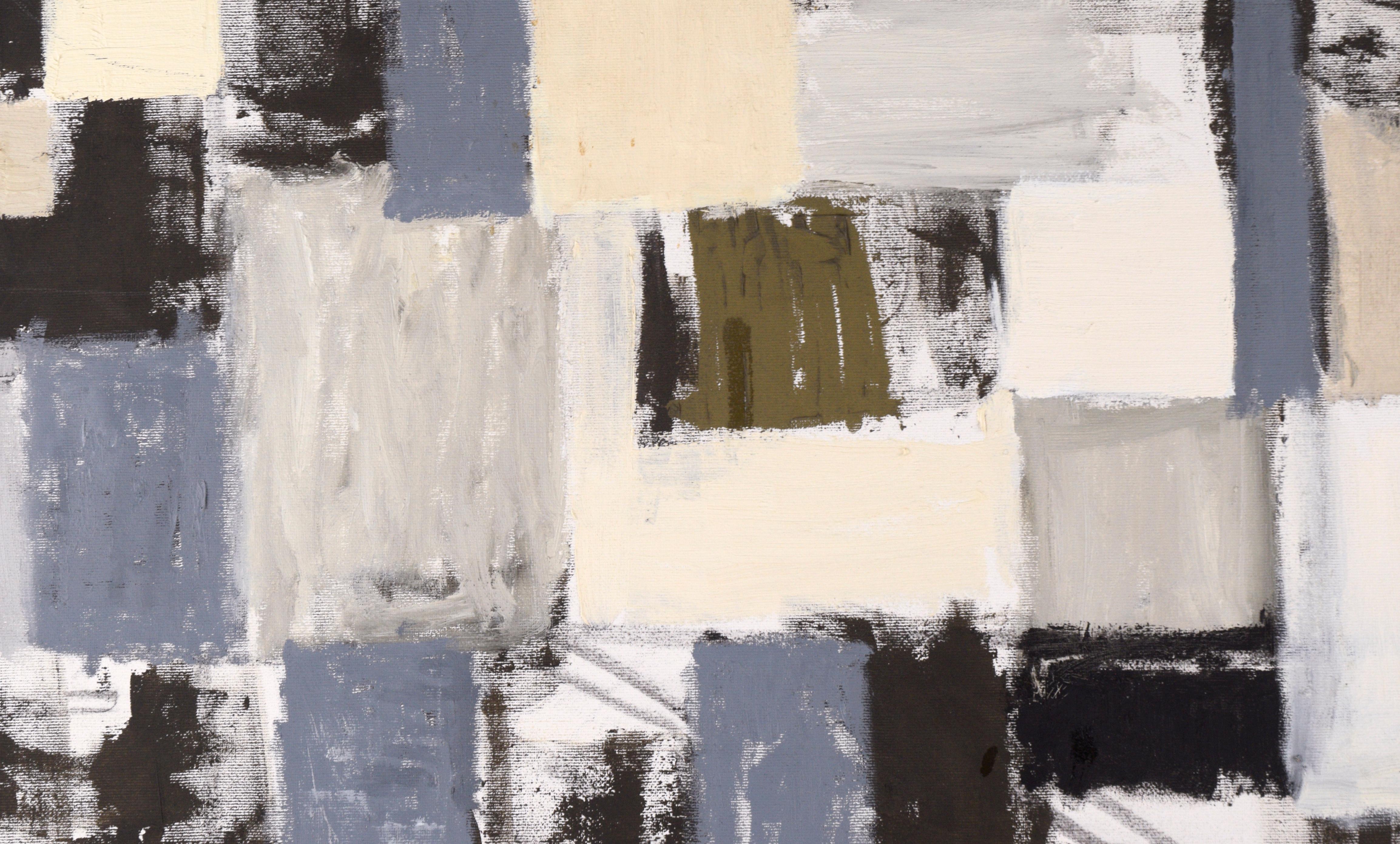 Urban Geometric Abstract - Gray Abstract Painting by Michael Pauker 