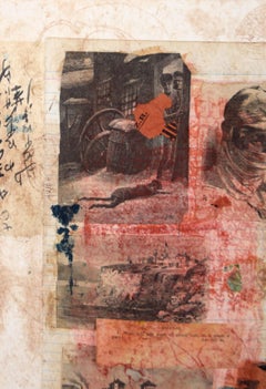 "Z.R." - Chine Colle Monoprint with Collage