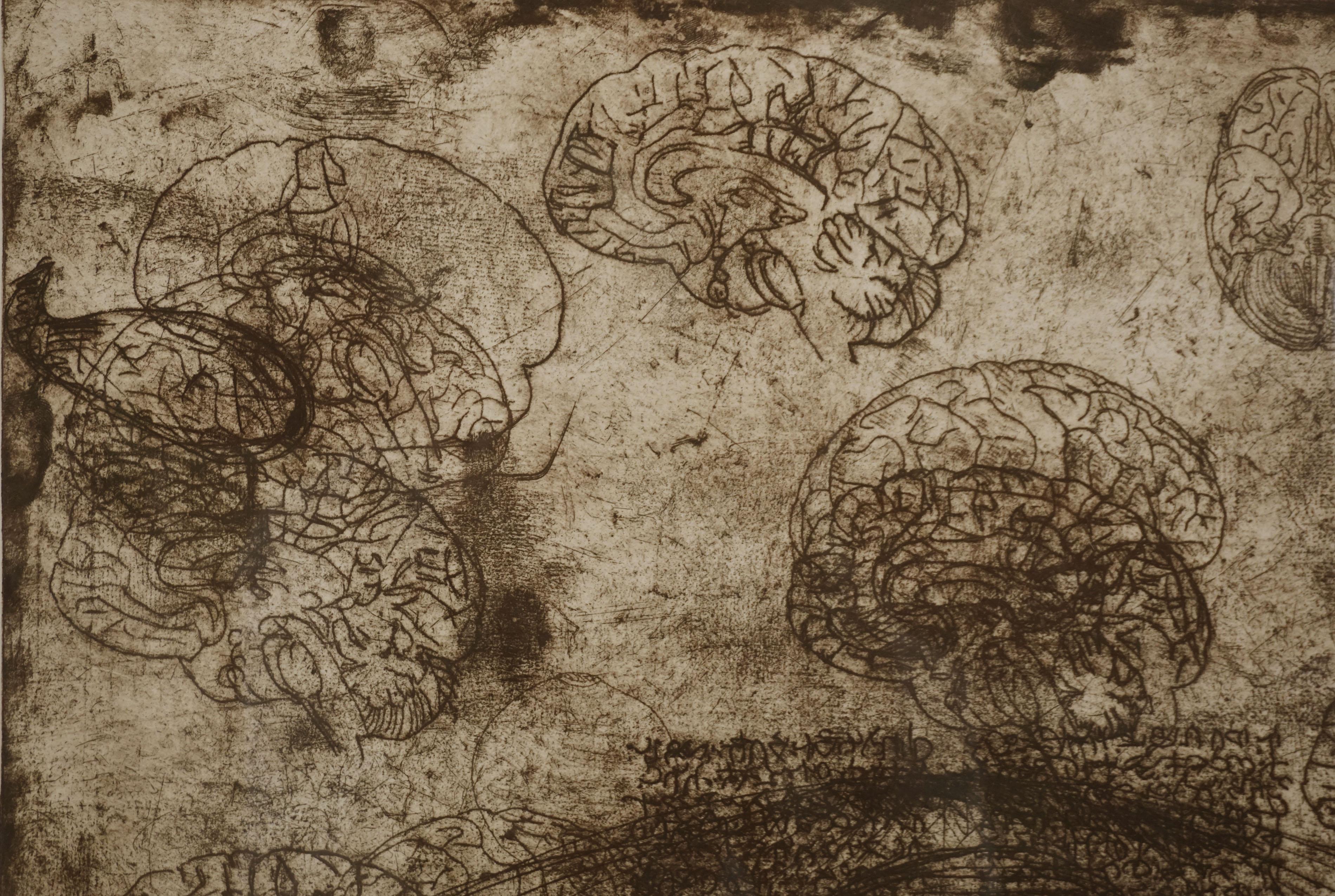 Brainiac Silkscreen Abstract -- 