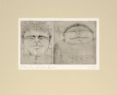 Used "Jerry" - Caricature Portrait Etching 1977