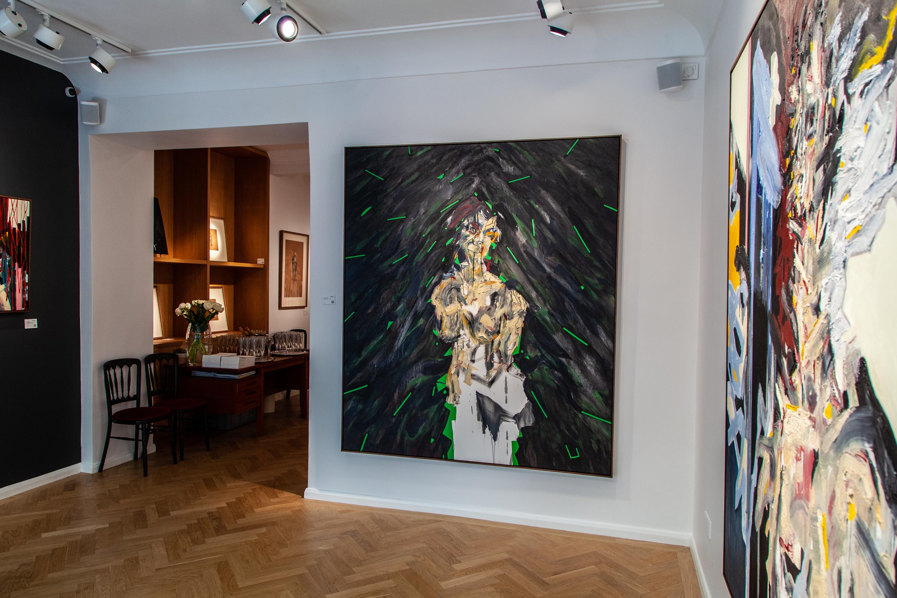 ATMOSFERA UMANA 2- opera d'arte contemporanea, olio su tela - Painting Contemporaneo di Michael Pemberton