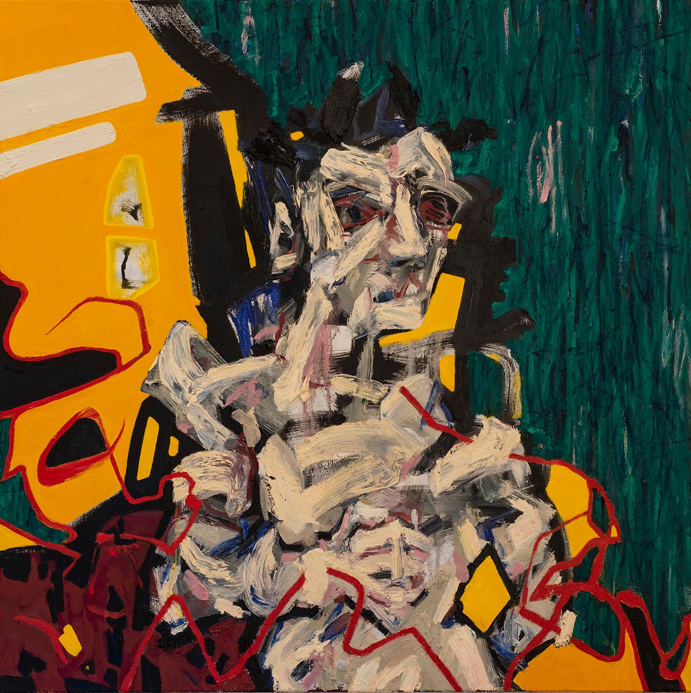 Atmosfera umana 5 - opera d'arte contemporanea, olio su tela. - Painting di Michael Pemberton