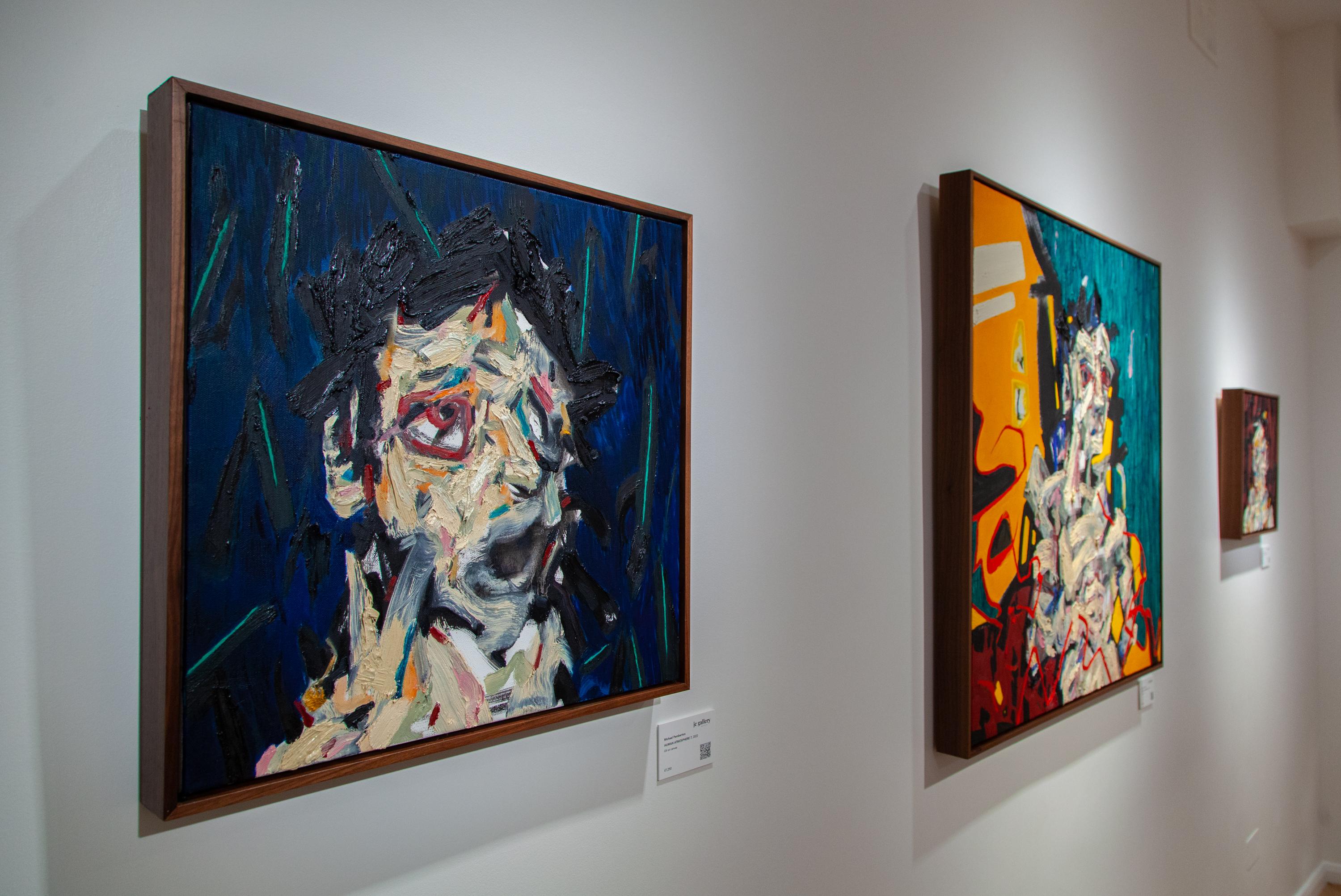 ATMOSFERA UMANA 7 - opera d'arte contemporanea, olio su tela - Painting di Michael Pemberton