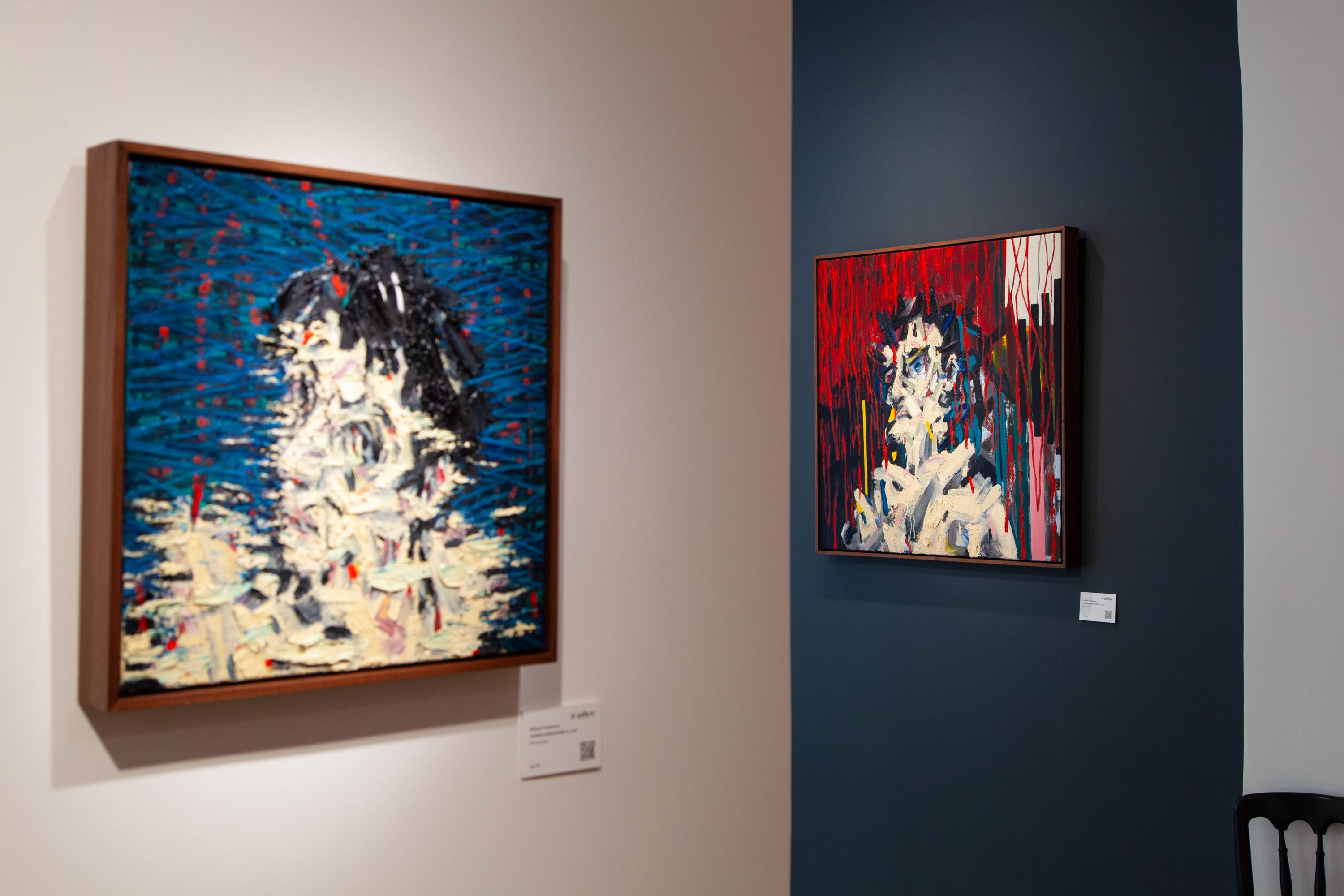 ATMOSFERA UMANA 8 - opera d'arte contemporanea, olio su tela - Painting di Michael Pemberton