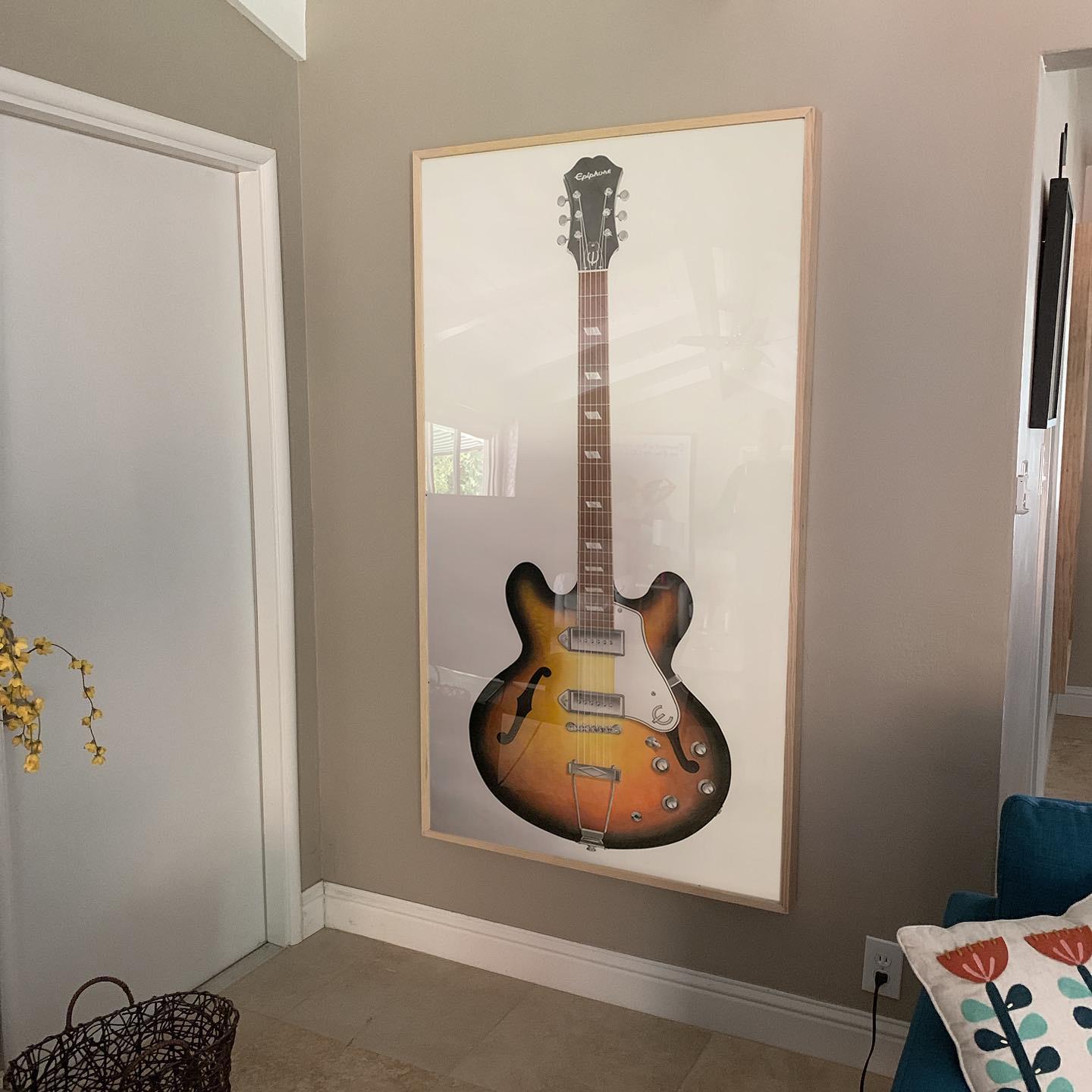 Epiphone Casino Sunburst Gitarre – Painting von Michael Pitzer