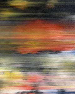 "Enjoy Yourself, After Richter 25" flowers, botanical, colorful, black, abstract