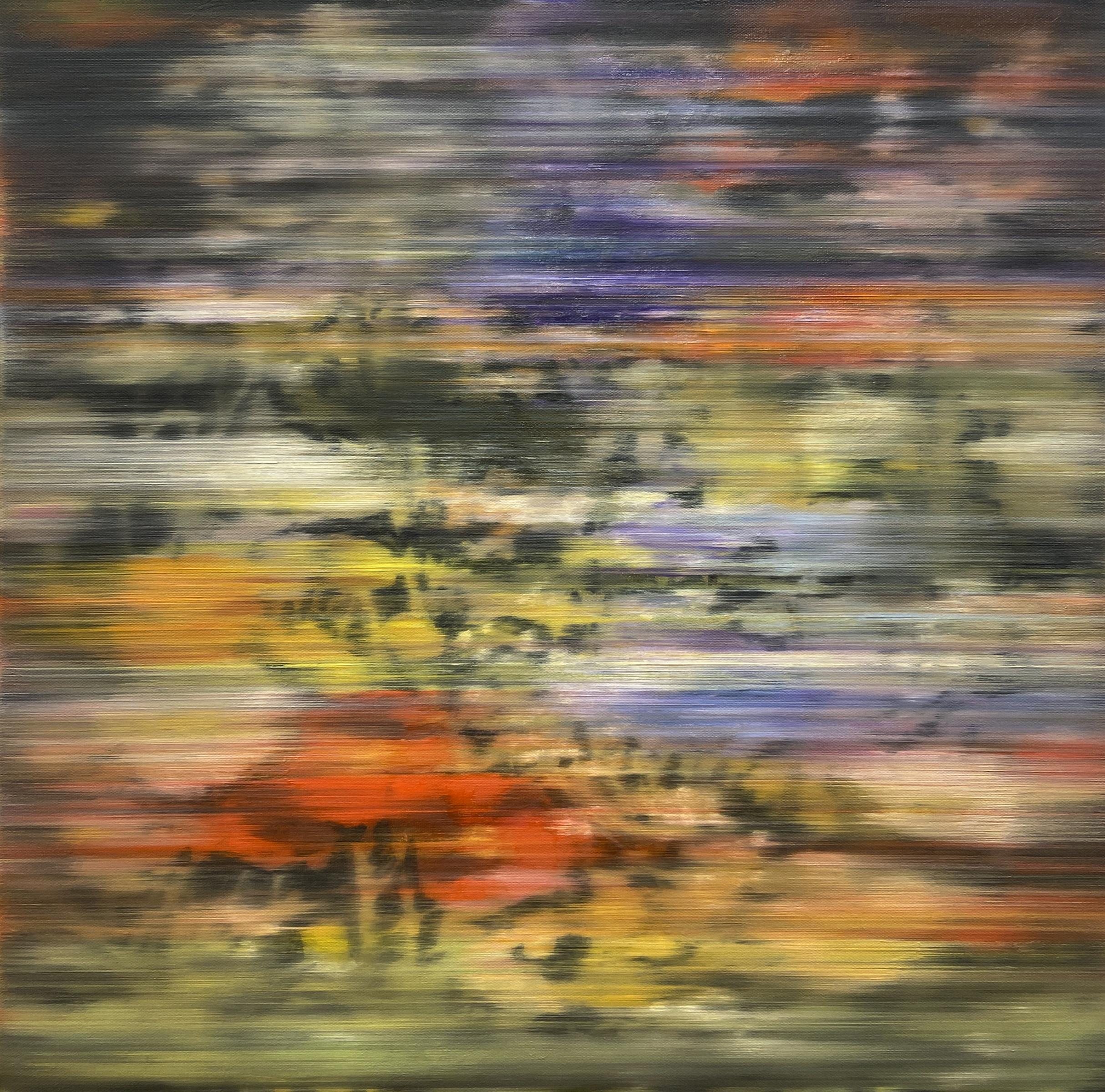 "Enjoy Yourself, After Richter 26" flowers, botanical, colorful, black, abstract
