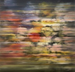 "Enjoy Yourself, After Richter 27" flowers, botanical, colorful, black, abstract