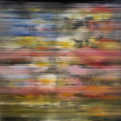"Enjoy Yourself, After Richter 28" flowers, botanical, colorful, black, abstract
