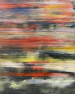 "Enjoy Yourself, After Richter 29" flowers, botanical, colorful, black, abstract