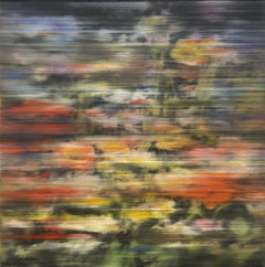 "Enjoy Yourself, After Richter 29" flowers, botanical, colorful, black, abstract
