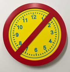 "No Time" - conceptual art - wall sculpture - bold colors - Lawrence Weiner