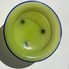 Michael Powolny bol à pied en verre Art Nouveau pour Loetz/Bohemian glass Czech.