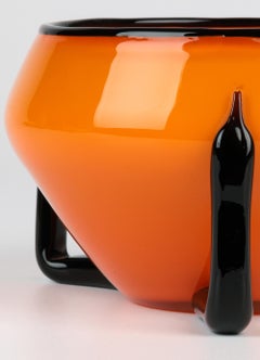 Michael Powolny für Loetz Glass: „Tango“-Schale aus Kunstglas mit Rohrverzierung