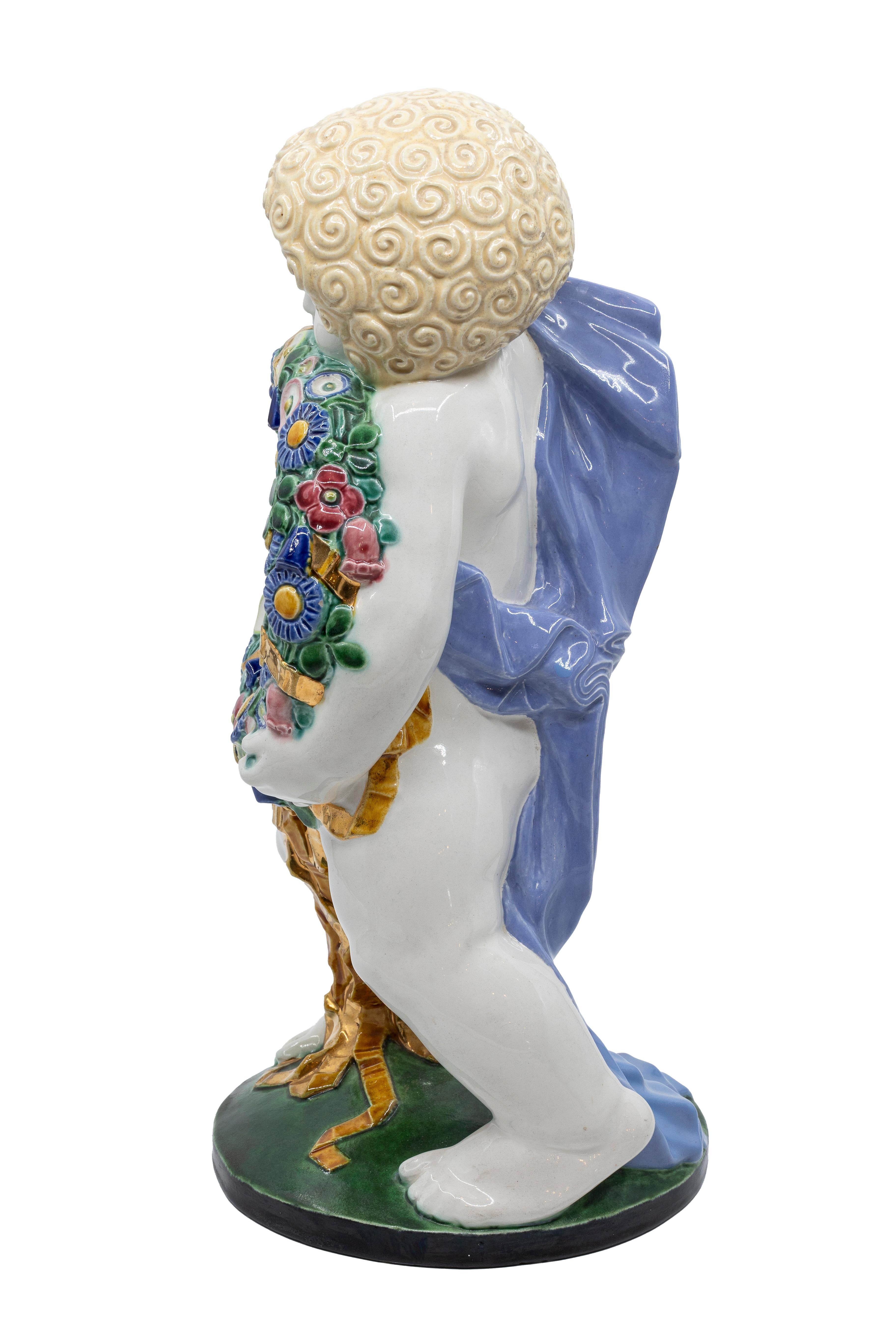 Inizio XX secolo Michael Powolny Four Seasons Putti 1906 ca. in vendita