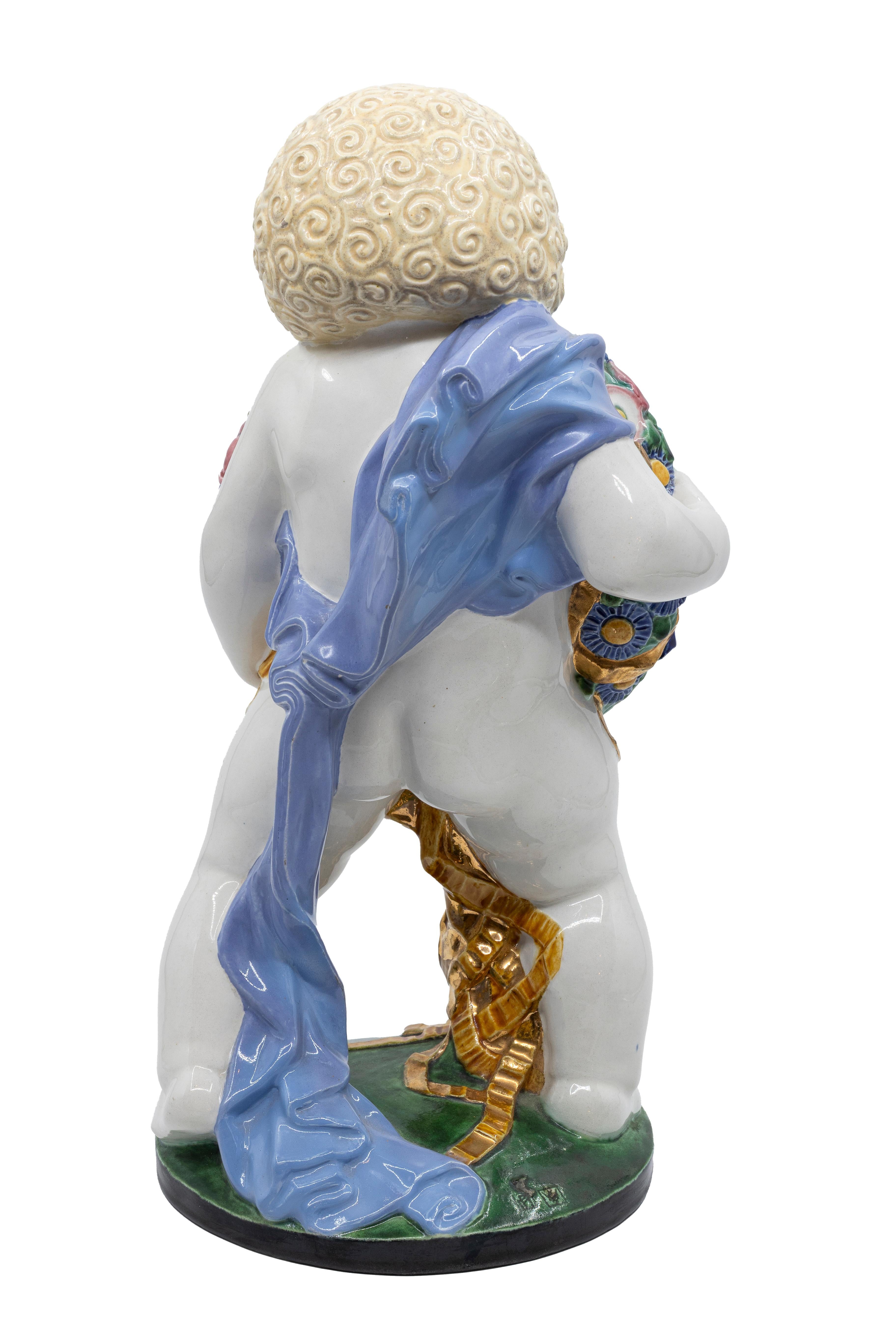 Ceramica Michael Powolny Four Seasons Putti 1906 ca. in vendita