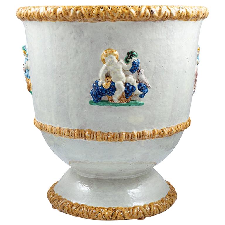 Michael Powolny Large ceramic vase Four seasons Wienerberger Keramik For Sale