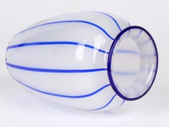 Michael Powolny Loetz Blue Piped Opaline Glass Vase