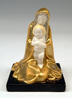 Michael Powolny Vienna Virgin Mary Christ Child Wiener Keramik WK Model 96, 1908