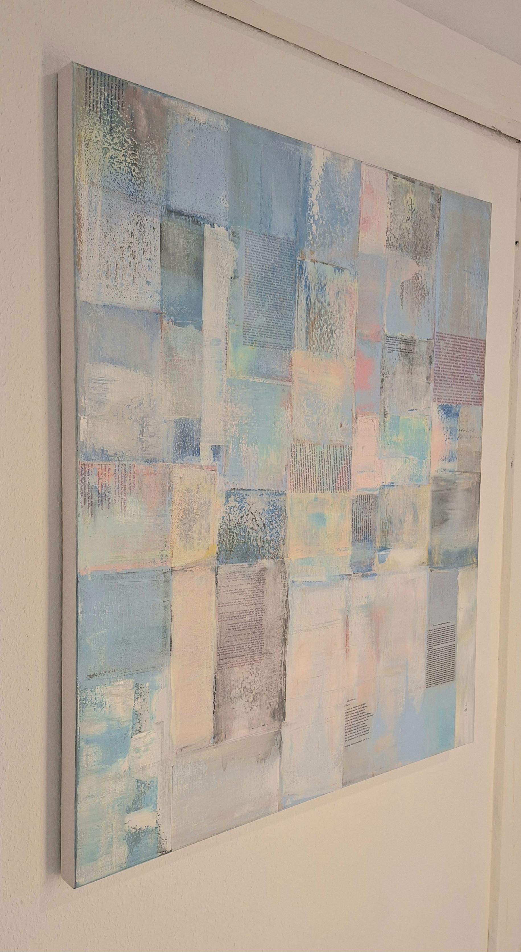 Abstract Nr. 5 - abstract contemporary art work multilayered assemblage - Painting by Michael Pröpper