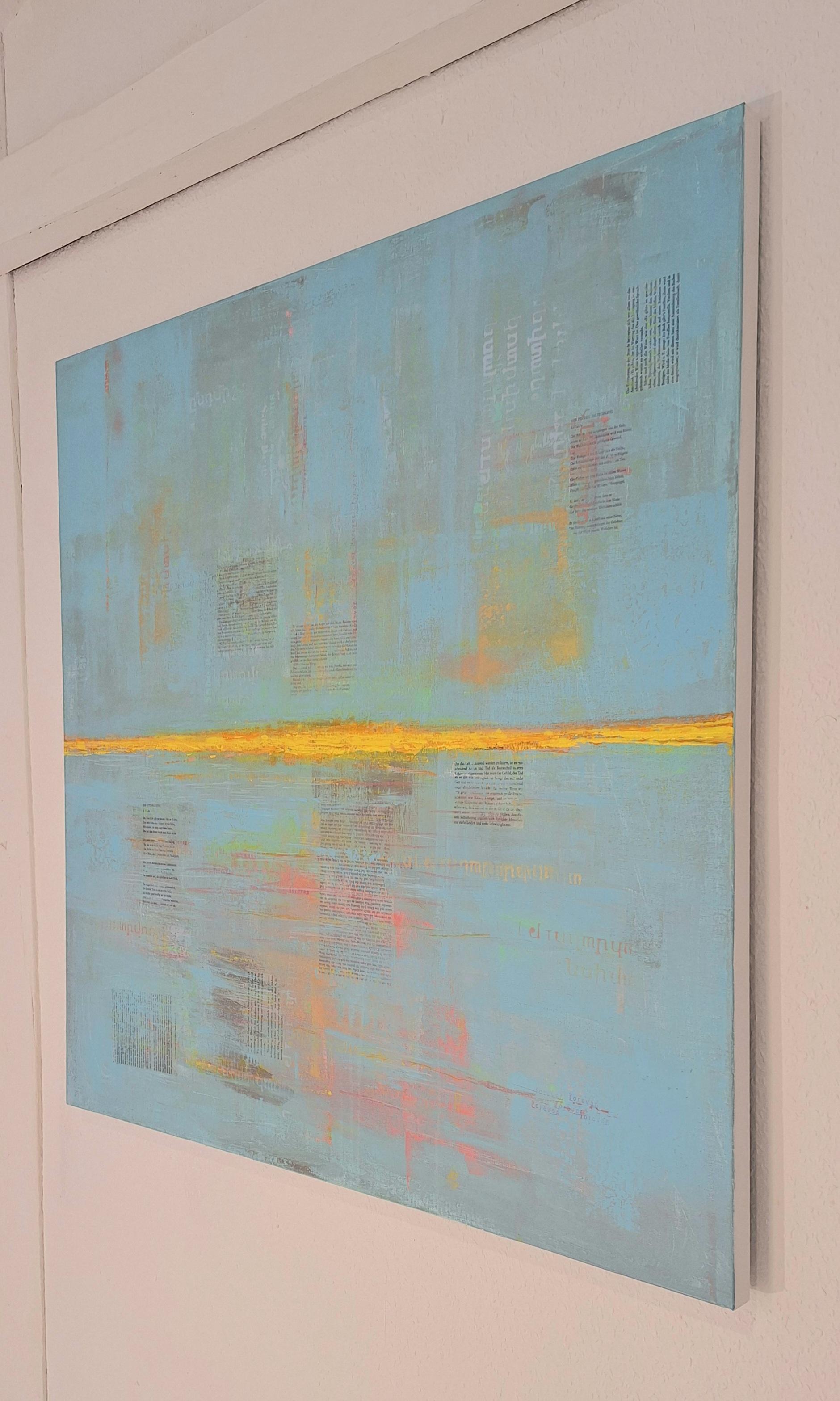 Linea di forza n. 4  - arte astratta contemporanea linea orizzontale pianure dello spazio - Painting di Michael Pröpper