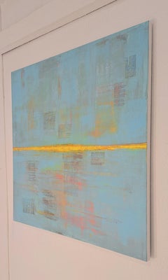 Ligne de force n° 4  - art abstrait contemporain ligne horizontale plaines de l'espace