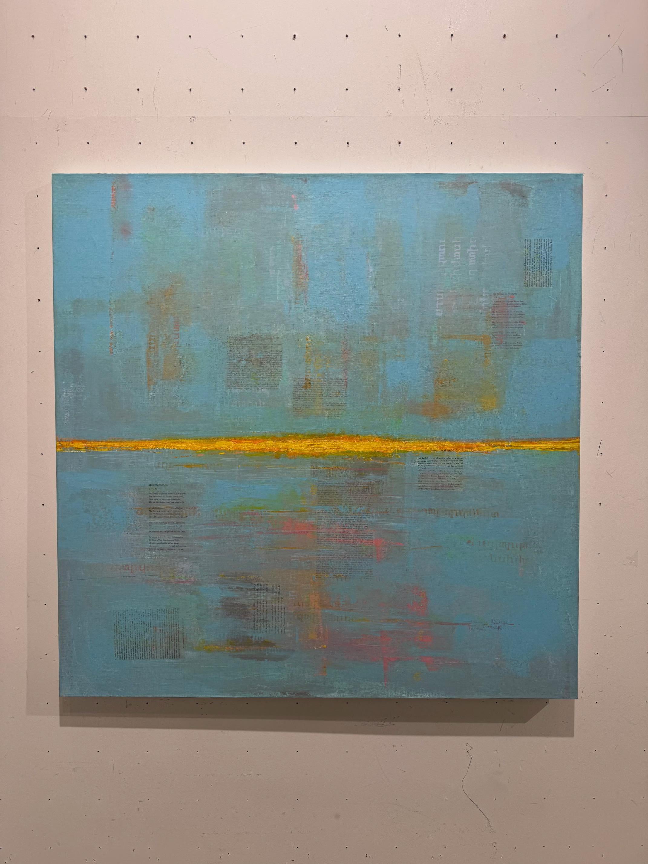 Linea di forza n. 4  - arte astratta contemporanea linea orizzontale pianure dello spazio in vendita 3