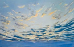 Sky - contemporary figurative landscape painting of luminescent sky 